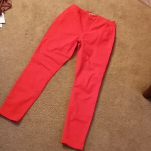 Ladies red Arizona pull on jeans size 7.